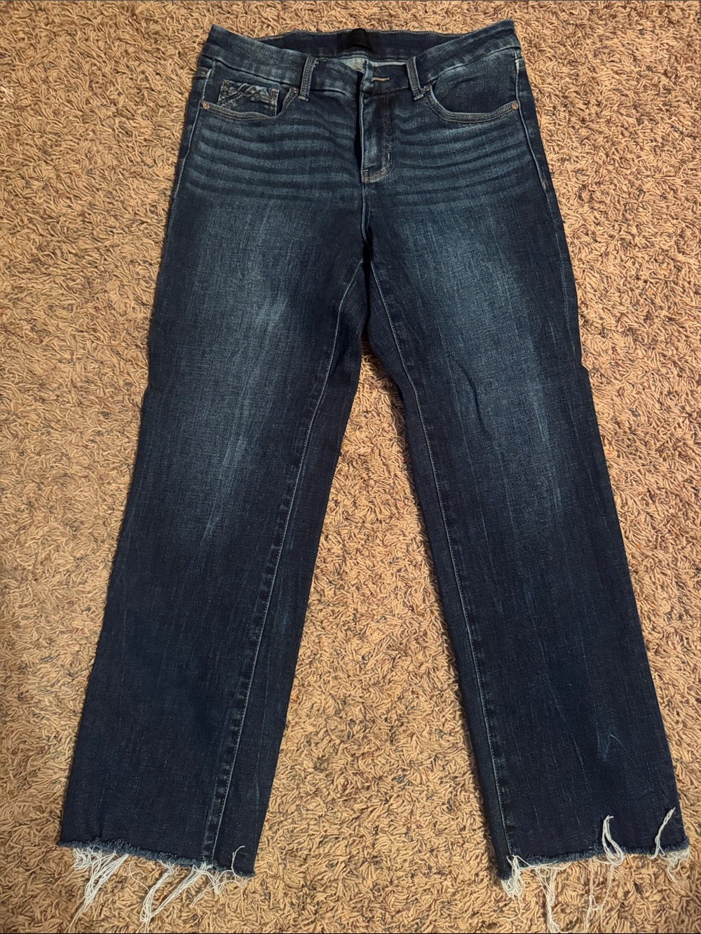 Buckle Dark Indigo Straight-Leg Jeans